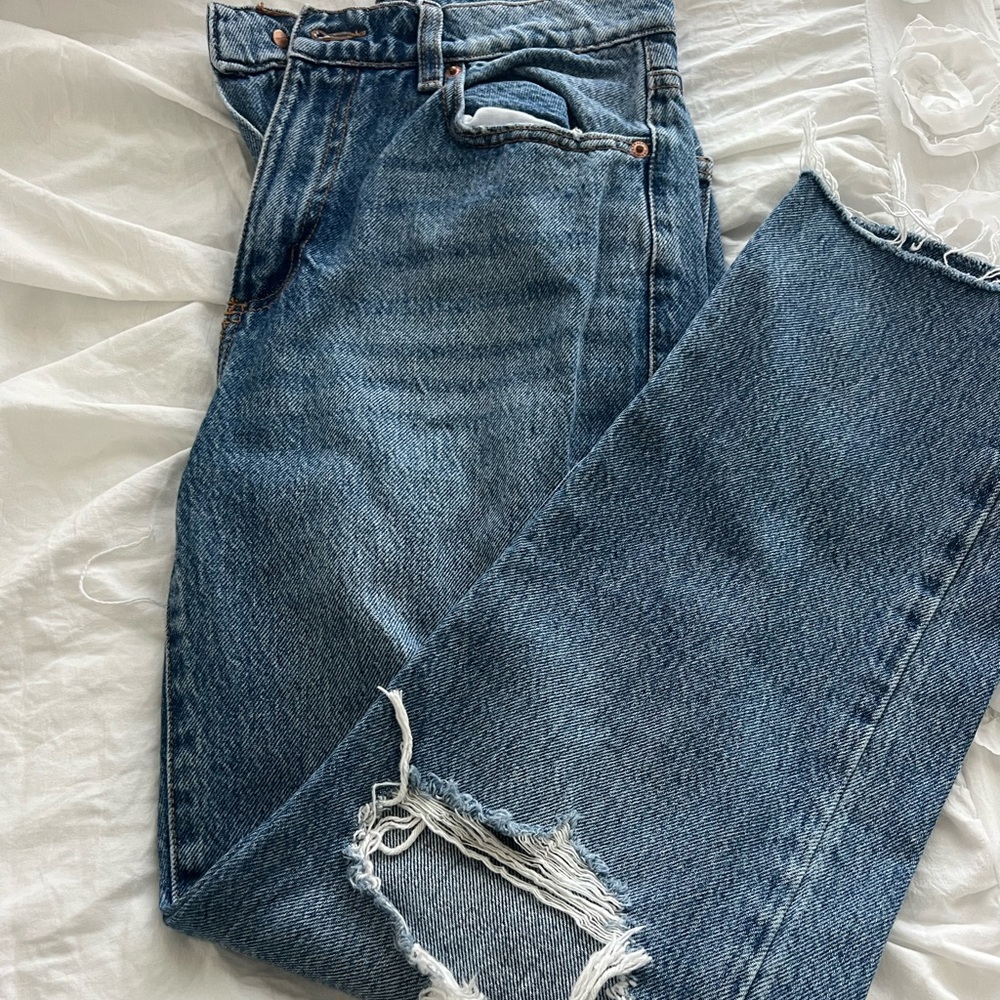 Garage ripped jeans.